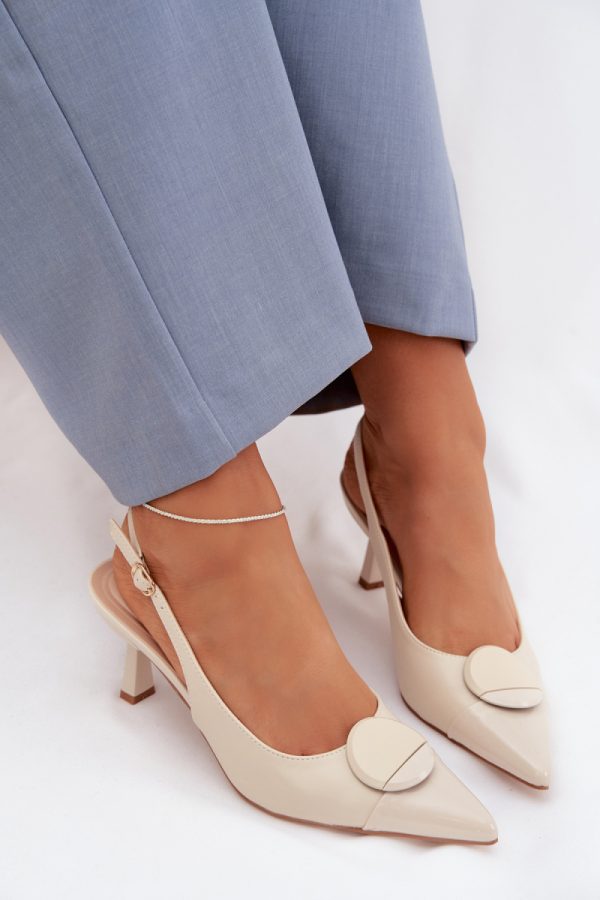 beige Heel sandals model 225219 Step in style