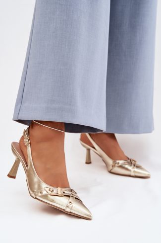 yellow Heel sandals model 225226 Step in style
