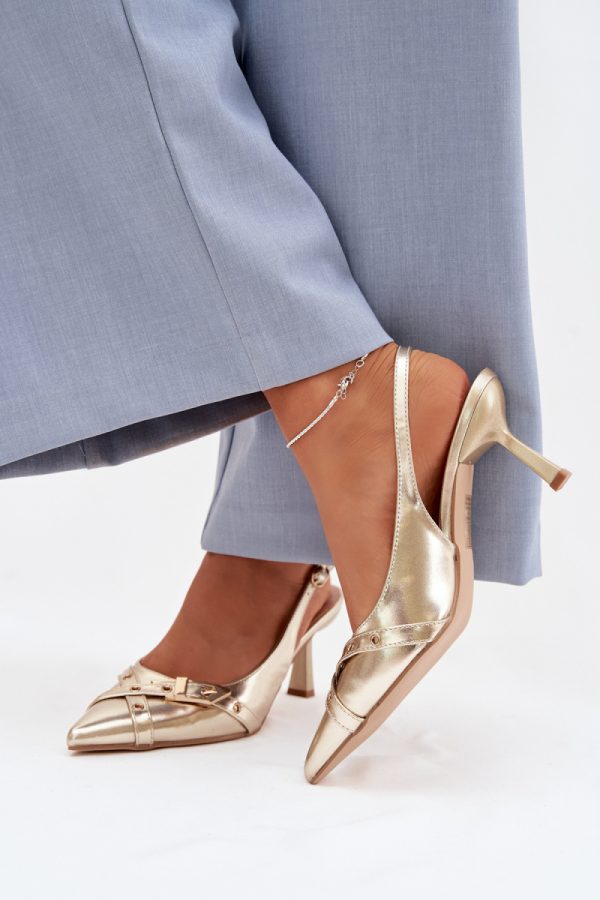 yellow Heel sandals model 225226 Step in style
