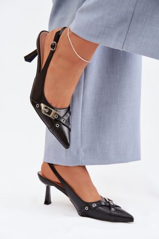 black Heel sandals model 225227 Step in style