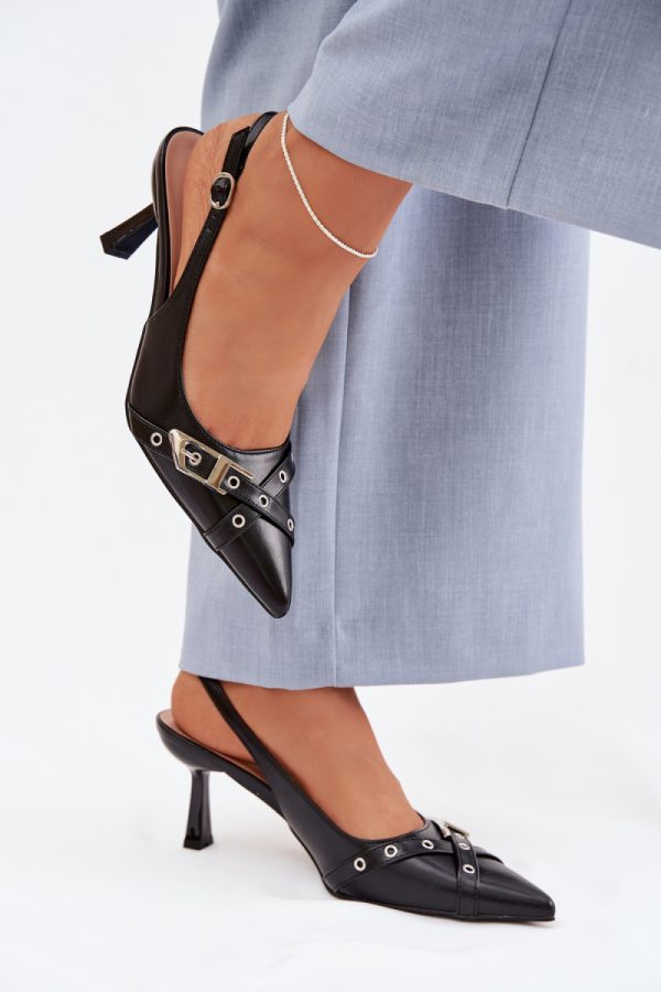 black Heel sandals model 225227 Step in style