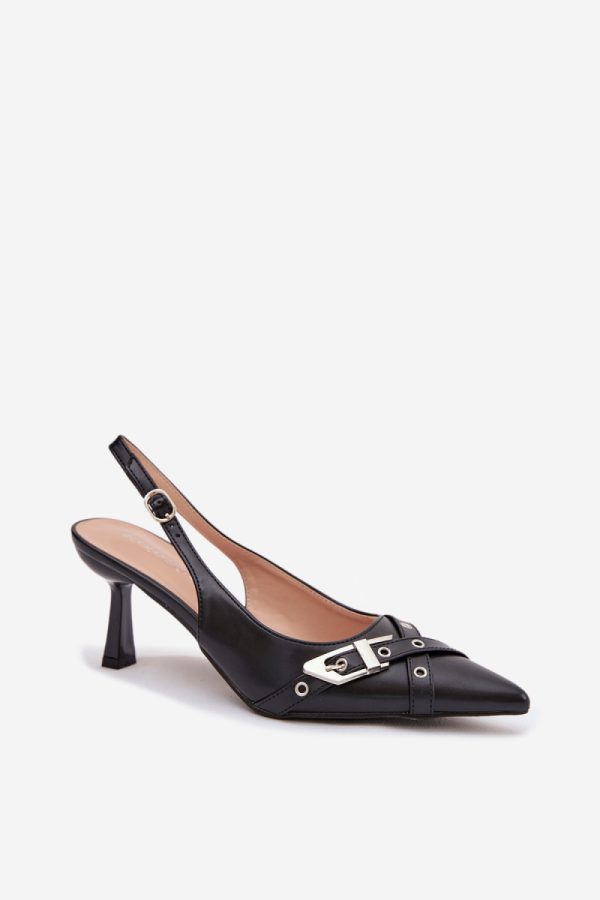 black Heel sandals model 225227 Step in style