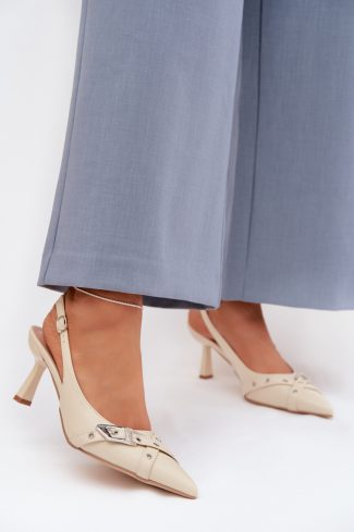 beige Heel sandals model 225228 Step in style