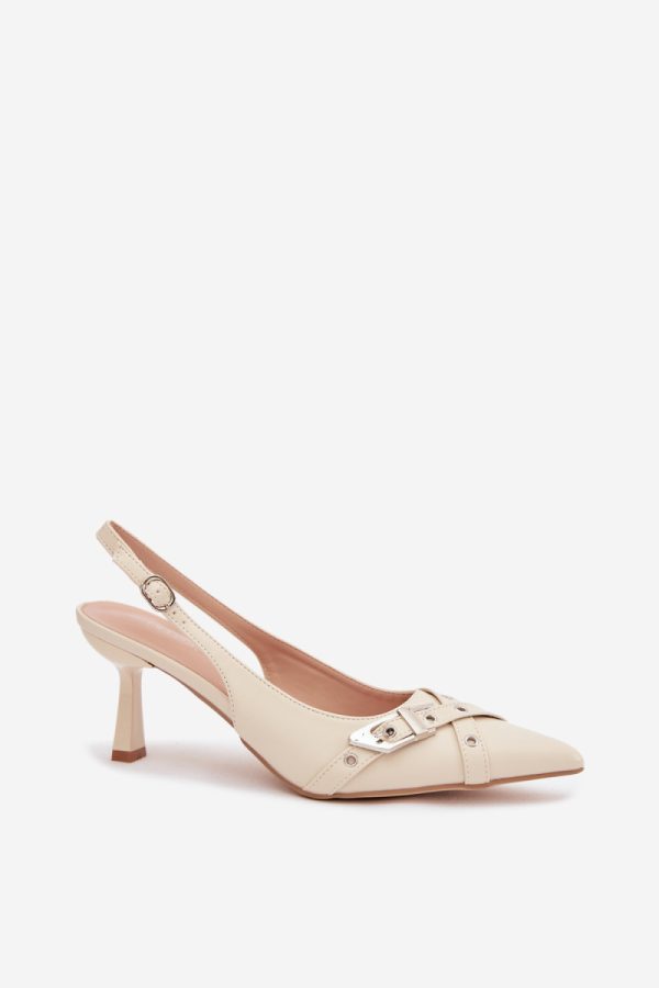 beige Heel sandals model 225228 Step in style