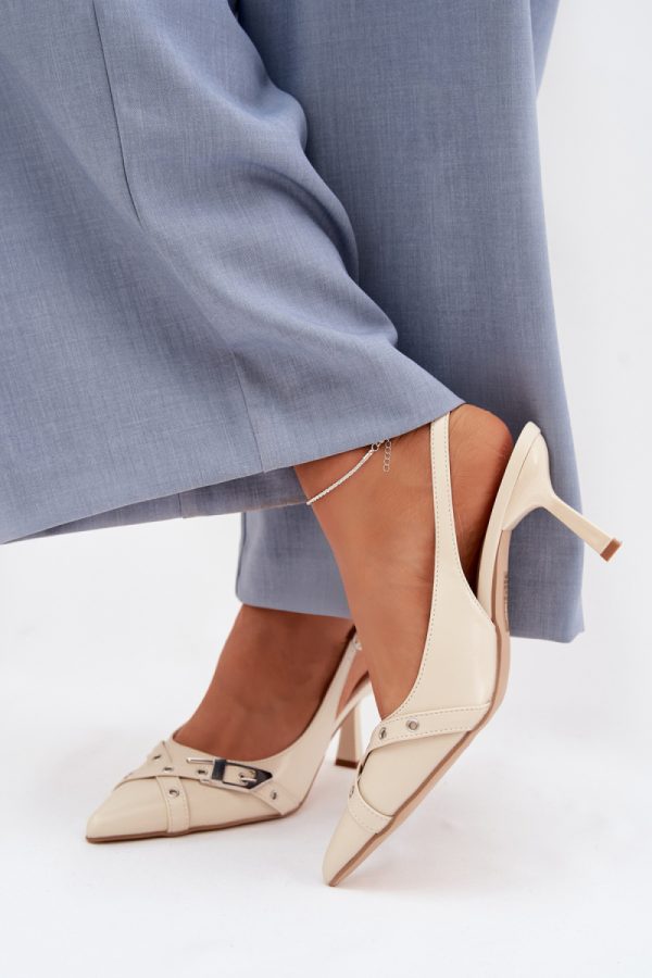 beige Heel sandals model 225228 Step in style