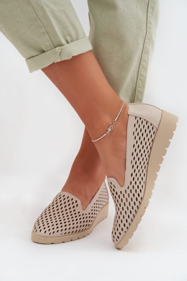 beige Half shoes model 225235 Step in style