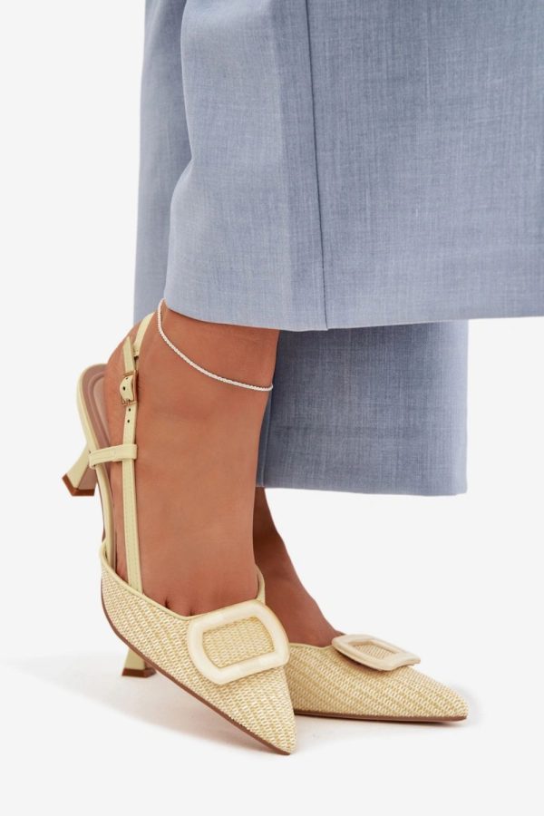 yellow Heel sandals model 225206 Step in style