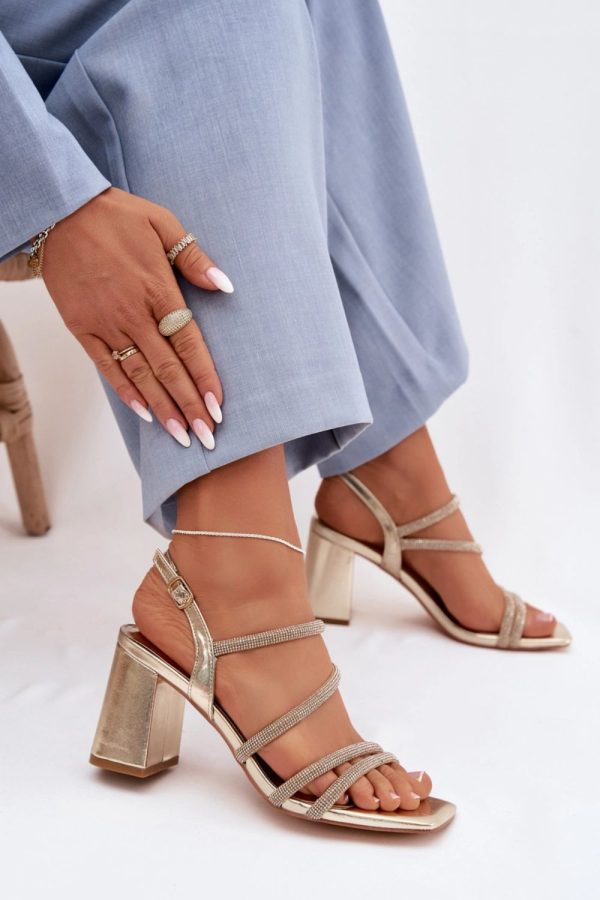 Yellow Heel Sandals in Sandals & Flip-Flops For Women with Fabric, Footbed and Heel Height