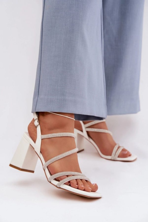 white Heel sandals model 225210 Step in style