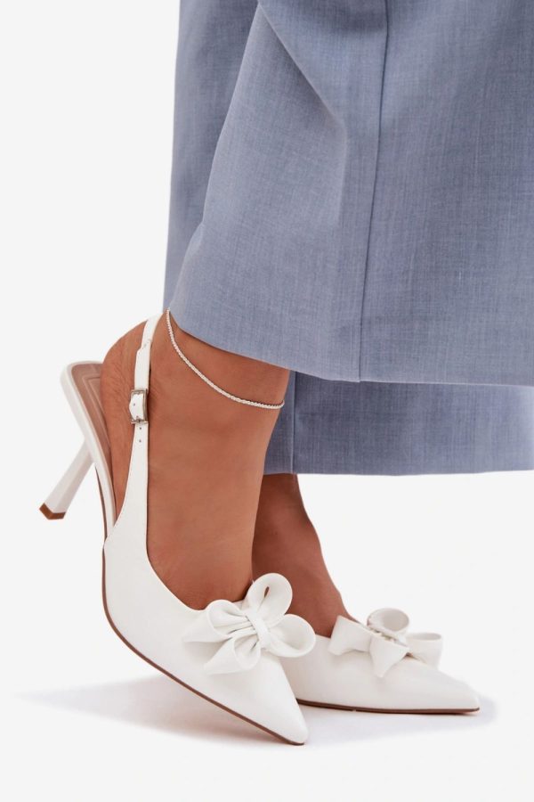 white Heel sandals model 225211 Step in style