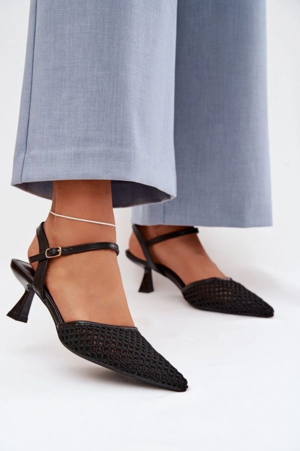 black Heel sandals model 225214 Step in style