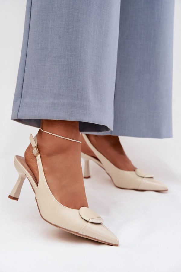 beige Heel sandals model 225219 Step in style