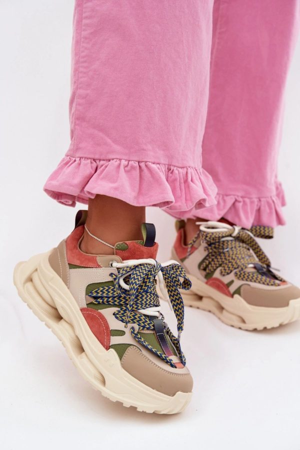 beige Sport Shoes model 225191 Step in style