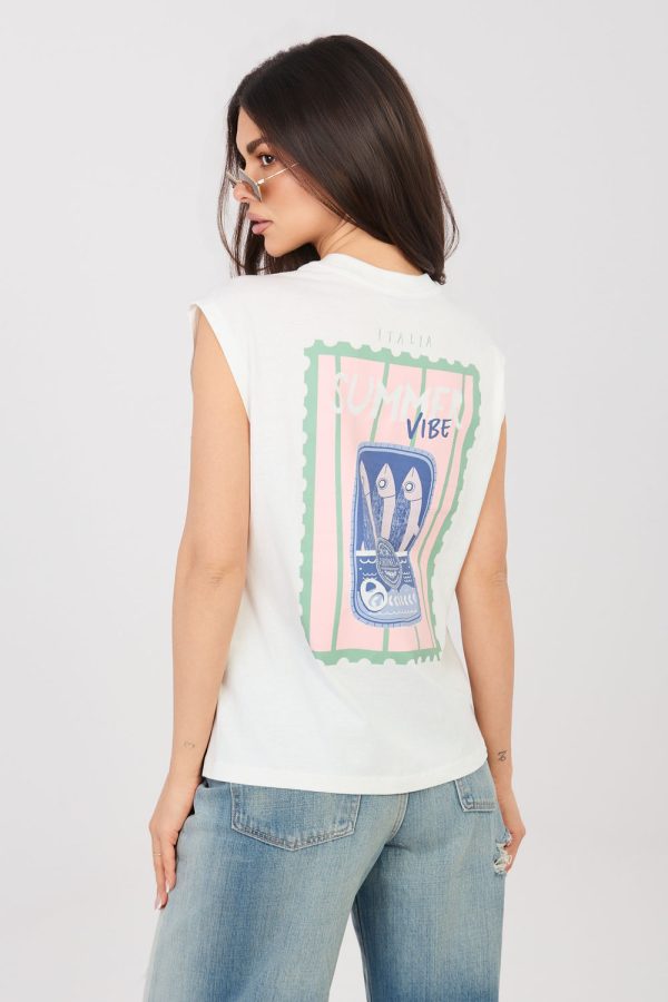 White T-shirt in Women`s Tops, T-shirts, Singlets with Cotton