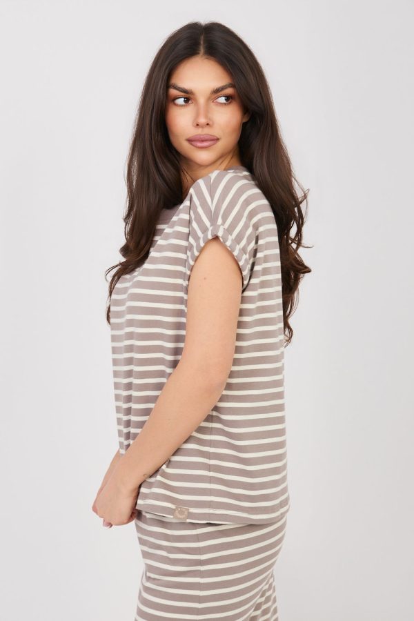 Beige T-shirt in Women`s Tops, T-shirts, Singlets with Cotton