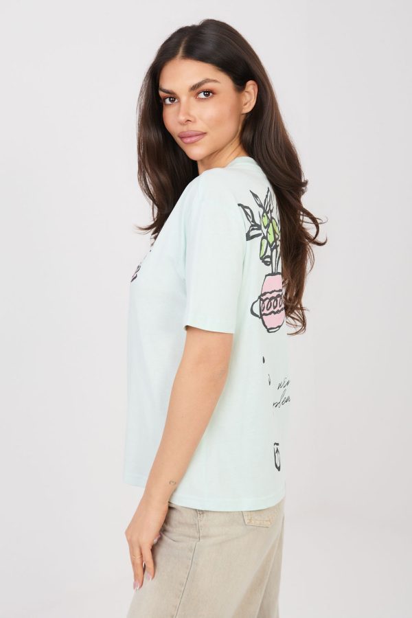 Green T-shirt in Women`s Tops, T-shirts, Singlets with Cotton