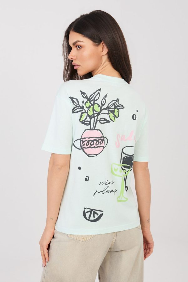 Green T-shirt in Women`s Tops, T-shirts, Singlets with Cotton