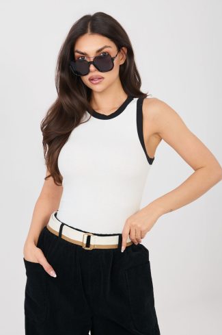 White Top in Undershirts / Tops with Cotton and Spandex