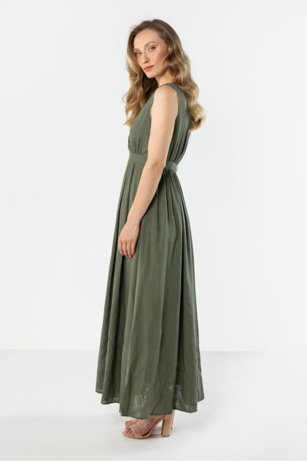 Green Daydress in Day Dresses with Len and Viscose