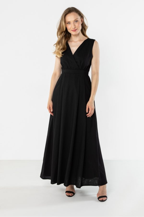 Black Daydress in Day Dresses with Len and Viscose