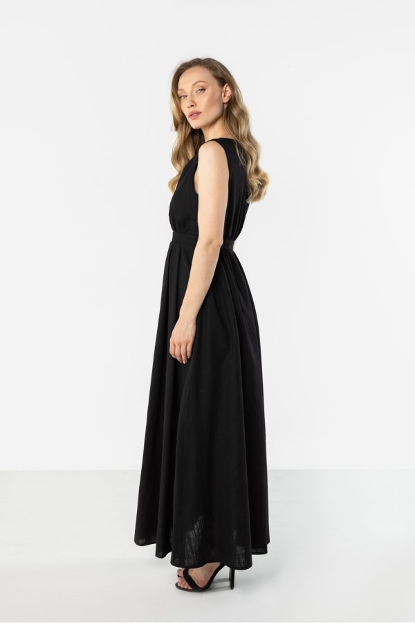 Black Daydress in Day Dresses with Len and Viscose