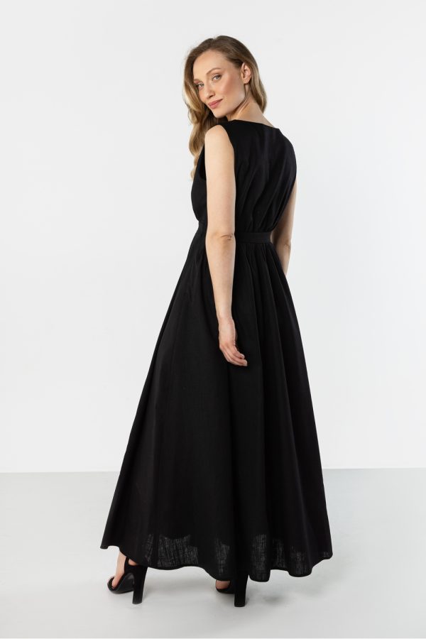 Black Daydress in Day Dresses with Len and Viscose