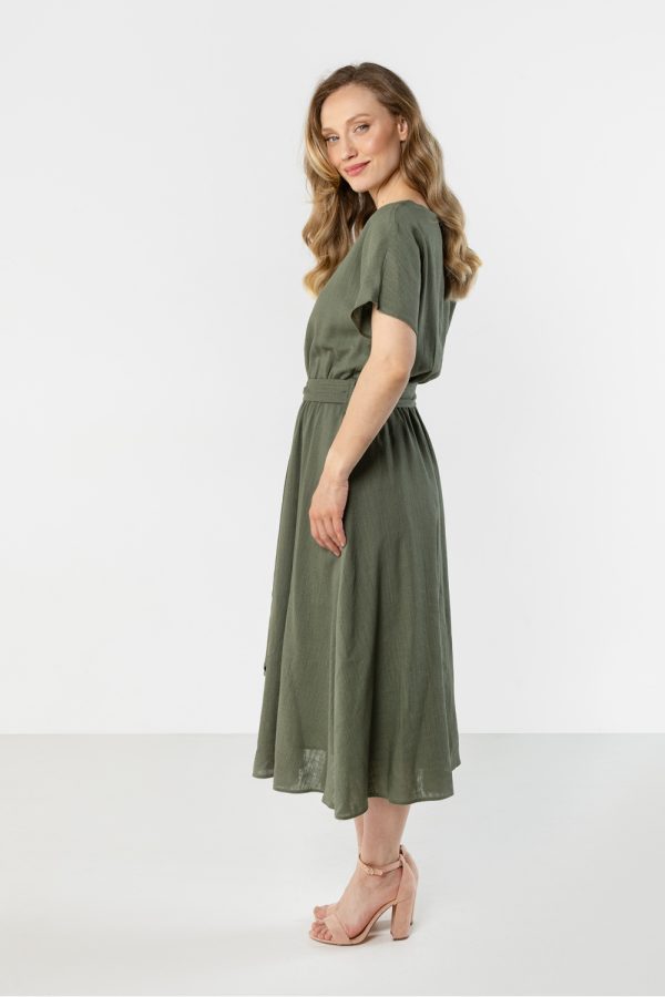 Green Daydress in Day Dresses with Len and Viscose