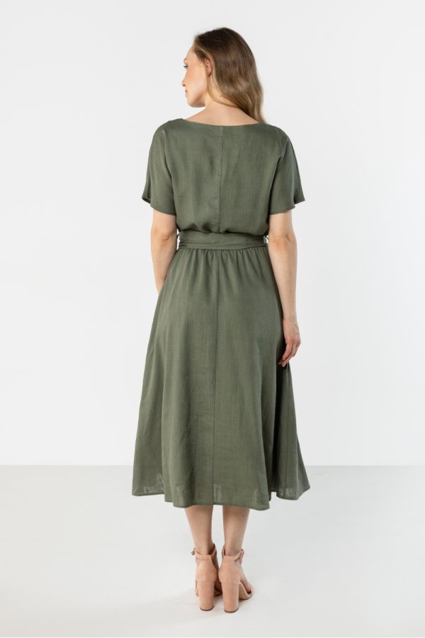 Green Daydress in Day Dresses with Len and Viscose