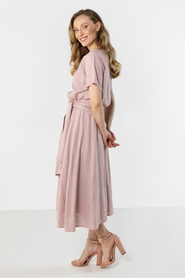 Pink Daydress in Day Dresses with Len and Viscose