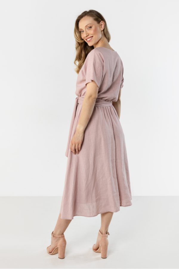 Pink Daydress in Day Dresses with Len and Viscose