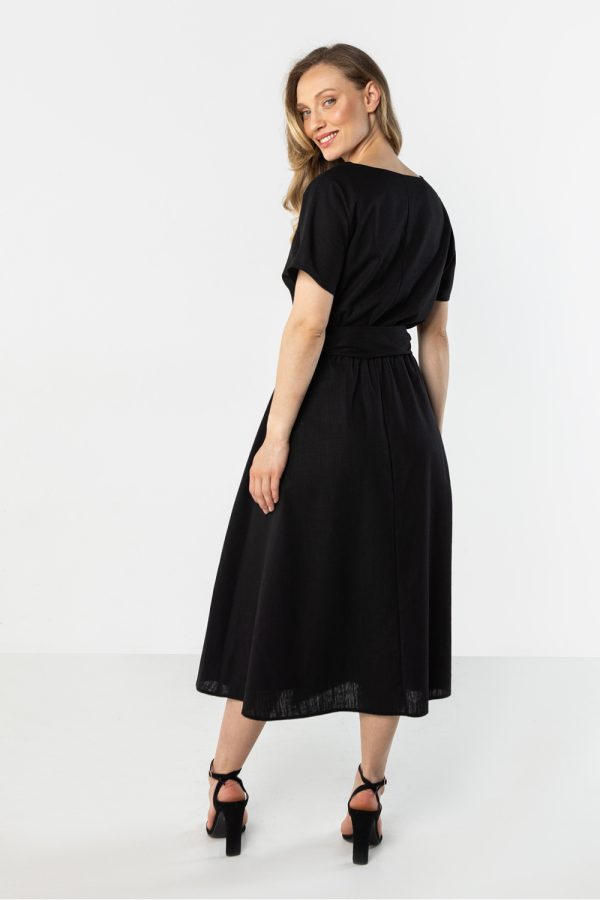Black Daydress in Day Dresses with Len and Viscose