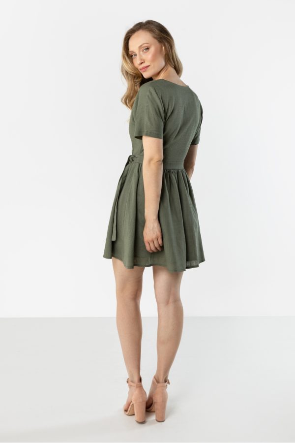 Green Daydress in Day Dresses with Len and Viscose