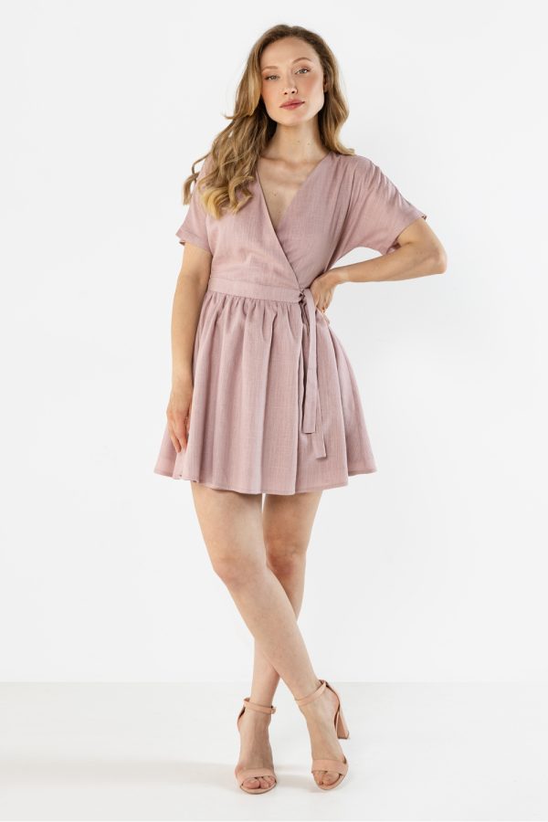 Pink Daydress in Day Dresses with Len and Viscose