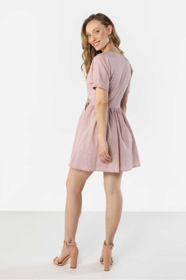 Pink Daydress in Day Dresses with Len and Viscose