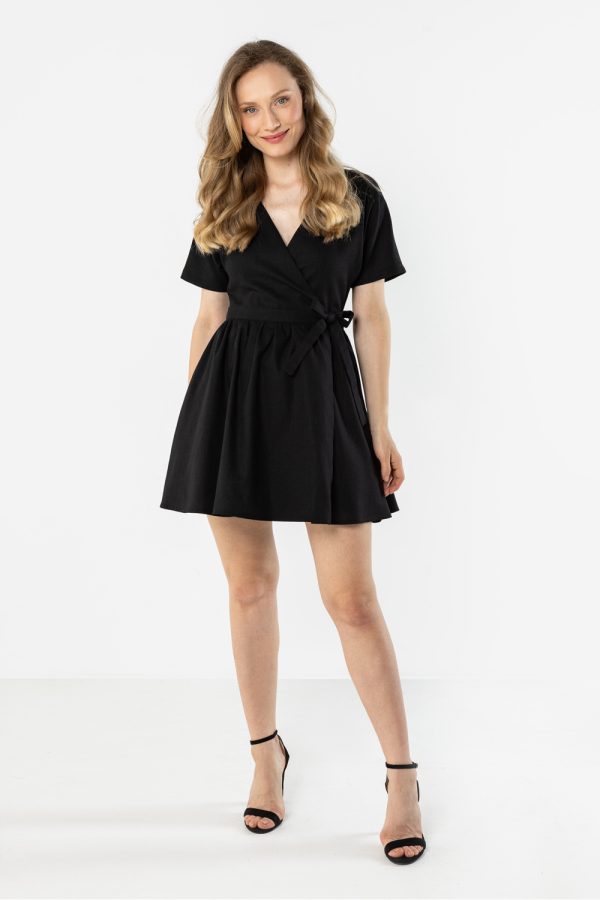 Black Daydress in Day Dresses with Len and Viscose