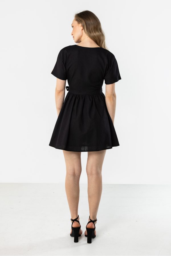 Black Daydress in Day Dresses with Len and Viscose