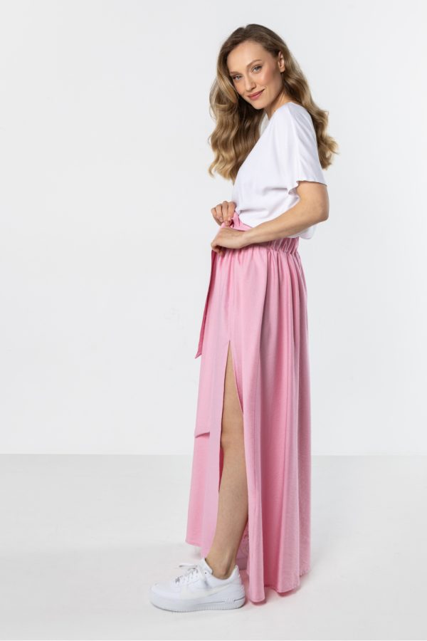 Pink Long Skirt in Skirts with Nylon and Rayon