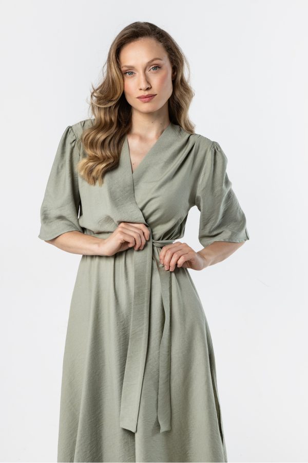 Green Daydress in Day Dresses with Nylon and Rayon