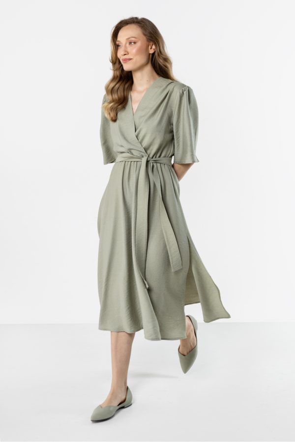 Green Daydress in Day Dresses with Nylon and Rayon