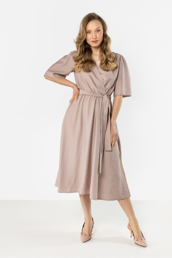 Beige Daydress in Day Dresses with Nylon and Rayon