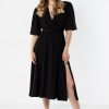 Black Daydress in Day Dresses with Nylon and Rayon