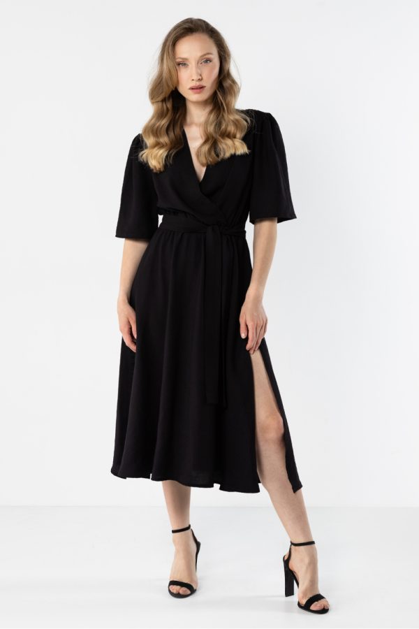 Black Daydress in Day Dresses with Nylon and Rayon