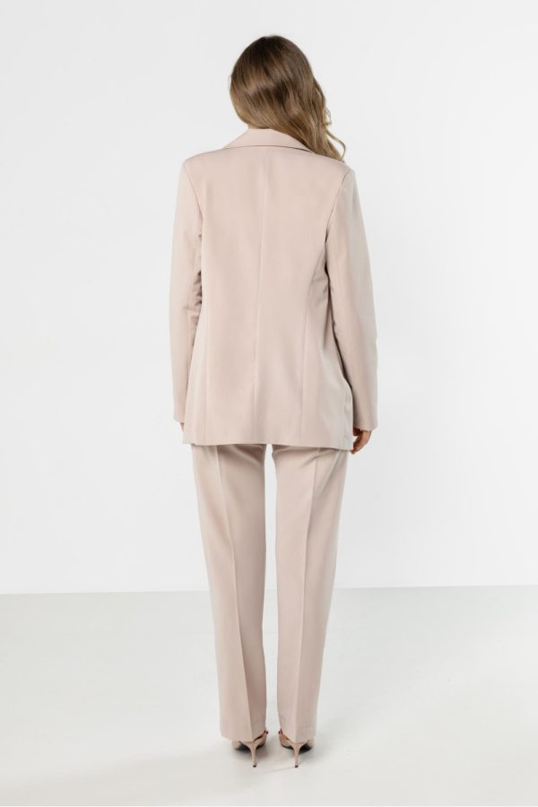 Beige Jacket in Jackets, Vests For Women with Spandex, Polyester and Viscose
