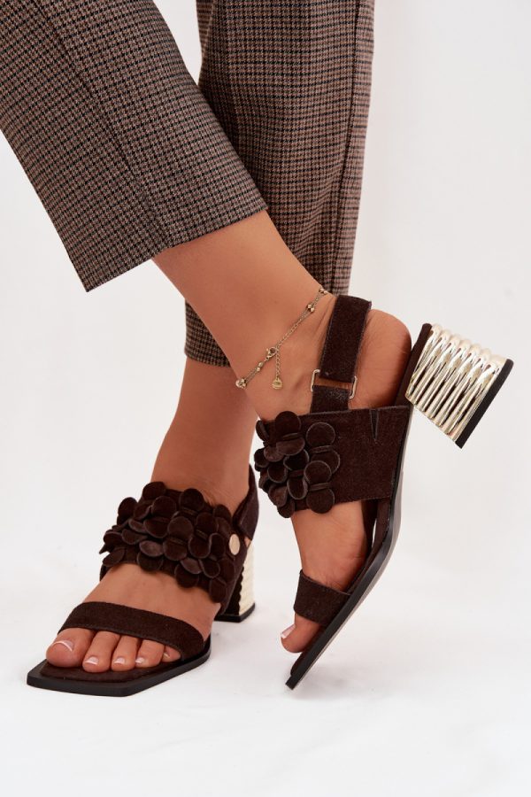 brown Heel sandals model 225347 Step in style