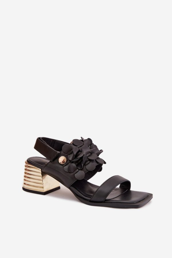 black Heel sandals model 225348 Step in style
