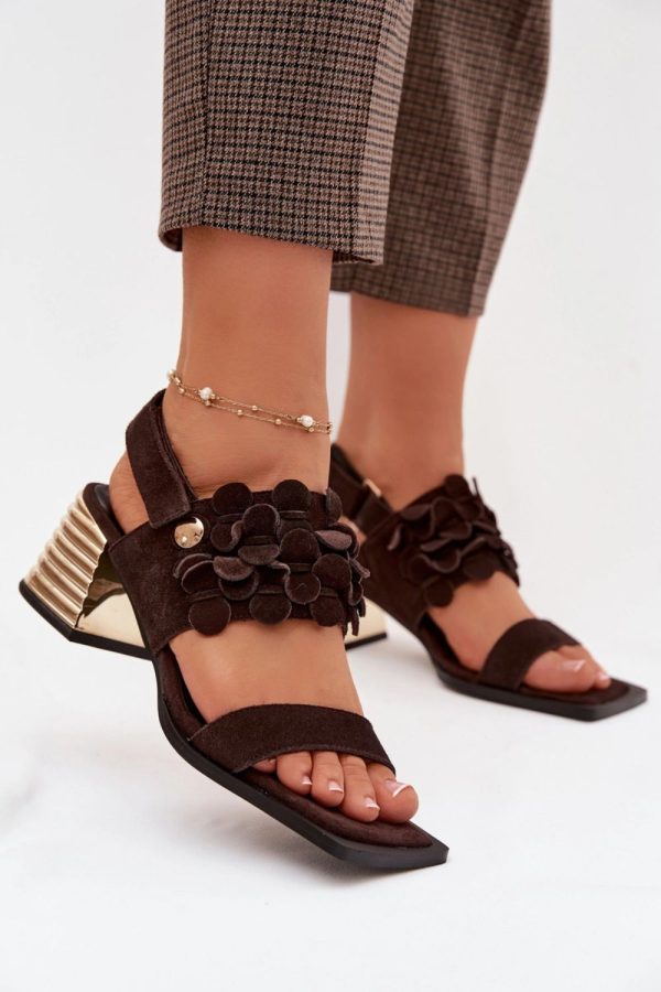 brown Heel sandals model 225347 Step in style