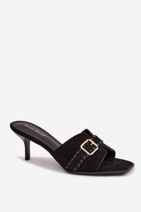 black Heeled sandals model 225371 Step in style