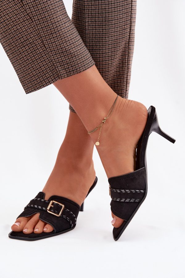 black Heeled sandals model 225371 Step in style