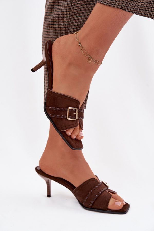 brown Heeled sandals model 225372 Step in style