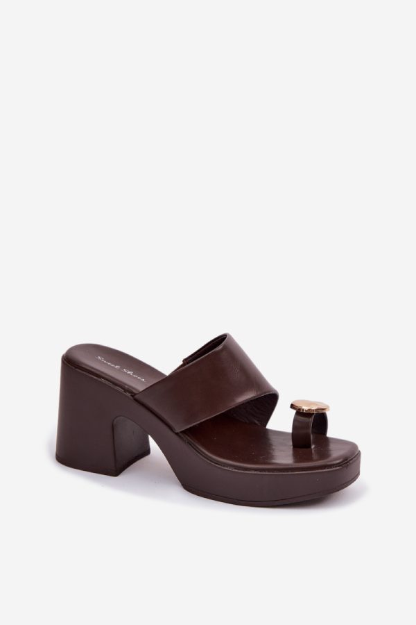 brown Heeled sandals model 225376 Step in style